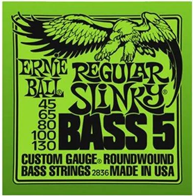 Productafbeelding van Ernie Ball Regular Slinky 5-snarige basgitaar, nikkelen omwinding, 45-130 (2836)