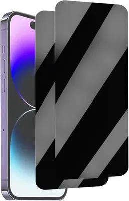 A smartphone screen protector is shown in front of a smartphone.