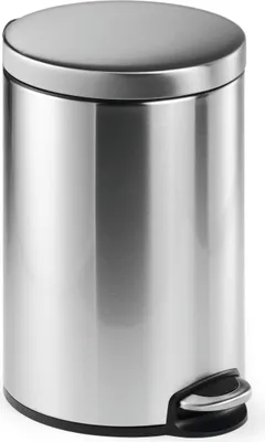 Produktbild von DURABLE Treteimer Edelstahl 12L rund, 340123 silber