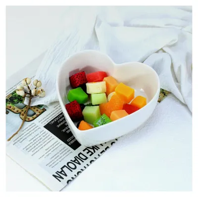 Produktbild von Herzförmige Schüsseln für Salat, Suppe, Snacks und Desserts, 2 Stück