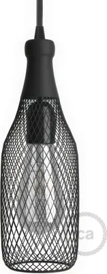 Immagine prodotto di Creative-Cables Gabbia paralume nudo bottiglia Magnum in metallo