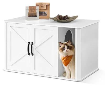 Produktbild von Feandrea Katzenhaus, Katzenklo-Schrank, Vordereingang, 85 x 48,5 x 50 cm