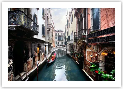 Produktbild von Poster - Poster ohne Rahmen - Boot Brücke Tourismus Venedig - 70x50 cm - Wand Bild - Wanddeko - Wandbilder - Kunstposter - Wandposter - Bilder - Kunstdruck - Wandbild - P2XAA70x50-2157