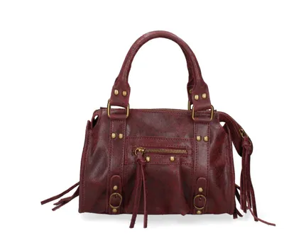 Image de Sac à Épaule Femme Erisia Daim Imprimé Bandoulière Amovible Fabriqué en Italie Black B UNICA 25x15x10 cm