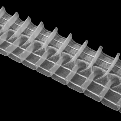 Produktbild von Gardinenband 50m Smokfalten Transparent-100mm 1:2.0 Kräuselband Faltenband
