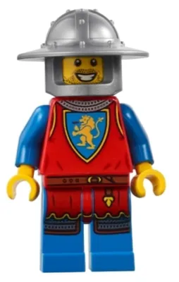 Obrázek produktu pro LEGO Minifigurka: Středověký trh u moře, rytíř s lvem, lukostřelec - muž, plochá figurka (bdp178)