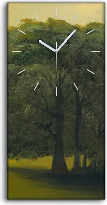 Produktbild von Dekor Leinwand Uhr Wandbilder Geräuschlos 30x60 Bäume Himmel Feld malen - weiße Hände