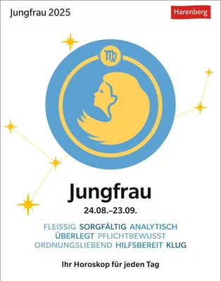 Obrázok produktu pre Jungfrau Sternzeichenkalender 2025 - Tagesabreißkalender - Ihr Horoskop für jeden Tag