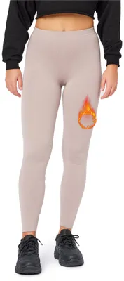 Produktbild von Bellivalini Damen Thermo Leggings Gefüttert für Winter Warme Apre Ski BLV50-320 (Caffelatte, M)