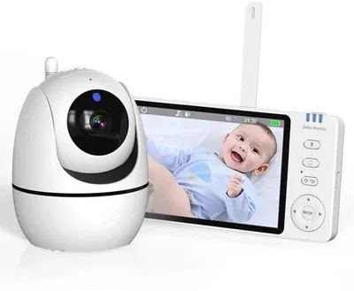 Obrázek produktu pro Dětská chůvička s videofunkcí – bezdrátové připojení – hlasová aktivace – 2,0palcový LCD displej – obousměrná kamera – noční vidění – funkce ukolébavky