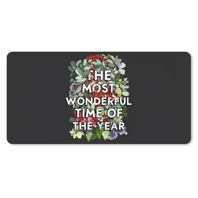 Produktbild von MuchoWow® Schreibtischunterlage Weihnachten - Zitat - Pflanzen 80x40 cm - XXL Mauspad - Gaming Mauspad