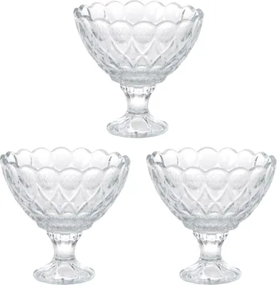 Produktbild von Set mit drei Dessertschalen aus hochwertigem Glas