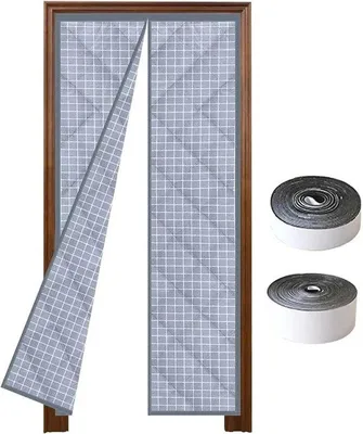 Immagine prodotto di Porta isolante per l'inverno (90 x 200 cm), termicamente isolante e antivento.