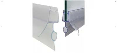 Produktbild von Duschdichtung unten 100 cm mit Wasserabweiser, transparent, für 4–6 mm Glas, Modell US-04-6