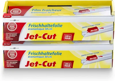 Produktbild von Jet-Cut Frischhaltefolie Vorratspack 2 x 140 m x 30 cm, mit Schneider