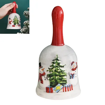 Produktbild von Glocke, 1 Stücke Tischglocke, Klassisch Handglocke, Keramische Glocke, für Schule, Abendessen am Empfang, Hotelservice, Meditationsgebet