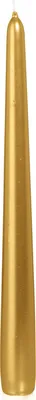 Produktbild von Wiedemann Kerzen Spitzkerzen Gold 250 x Ø 25 mm, 12 Stück, rußarm, tropffrei, hochwertiger Docht