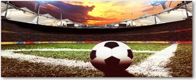 Produktbild von Tulup® Küchenrückwand Spritzschutz aus Glas -125x50 -Spritzschutz auf gehärtetes Glas Deko Sport Ball im Stadion
