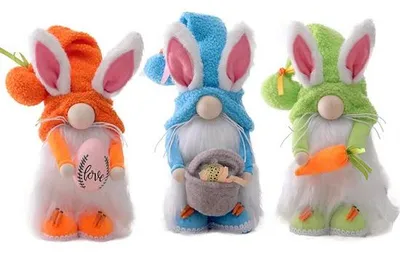 Produktbild von Osterhase - 3 Stücke, Karotten, Tischdekoration, Puppe, Geschenk
