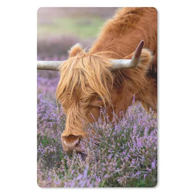 Produktbild von MuchoWow® Mauspad Mousepad Schottischer Highlander - Tiere - Heide 40x60 cm - Mousepads - Maus Mat - Pad - Mausunterlage - Schreibtisch Accesoire