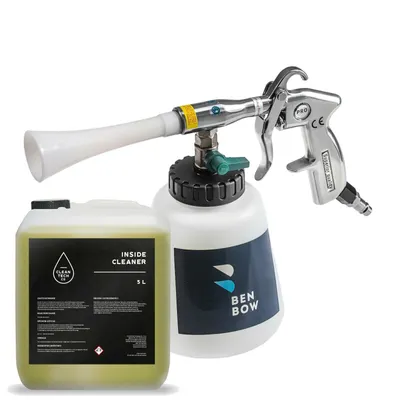 Produktbild von Benbow druckluft Reinigungspistole Classic + CLEANTECH Autodressing Cockpitpflege, Jetz Neu! Armaturenreiniger, Kapazität:5L, PistoletCT:Edelstahl PRO