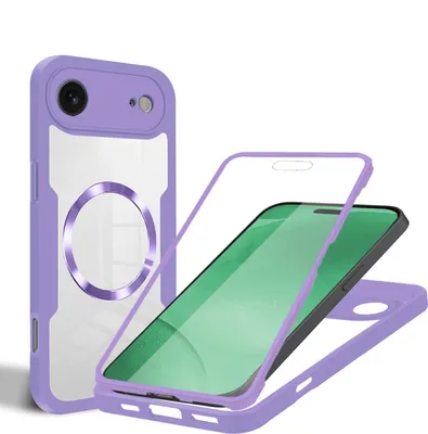 Immagine prodotto di Custodia in TPU e acrilico a 360 gradi con anello Air MagSafe per Apple iPhone 17, viola