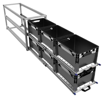 Produktbild von Regal/Auszug Kastenwagen 1200x300, 2 Auszüge