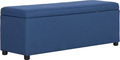 Produktbild von Bank mit Stauraum aus Polyester 116 x 44 x 39 cm Blau