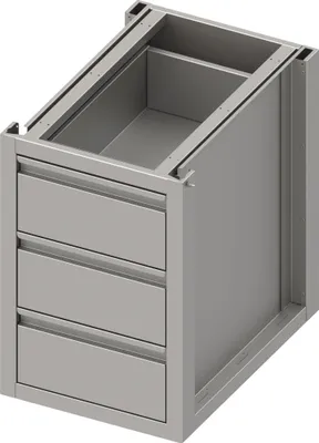 Produktbild von Unterschrank Boxversion 2.0 mit drei Schubladen, Sockelbau 450x540x660 mm