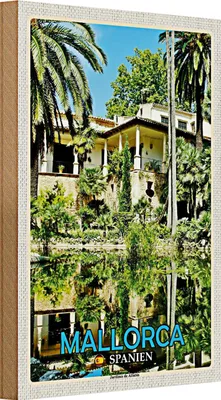 Produktbild von Holzschild Reise 20x30cm Mallorca Spanien Jardines de Alfabia