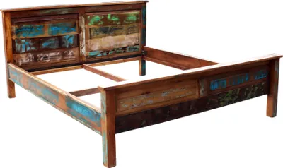Produktbild von SIT Möbel Bett-Gestell 180 x 200 cm | Altholz lackiert | bunt | B 190 x T 220 x H 100 cm | 09100-98 | Serie RIVERBOAT