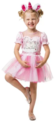 Produktbild von Rubies Kinderkostüm Nici Einhorn Theodor Deluxe Kleid mit Einhorn-Haarreif 116