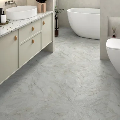 Produktbild von Selbstklebende Wasserdichte Vinylfliesen 30x30 cm 24 Stück Weißer Marmor