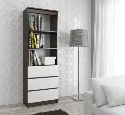 Produktbild von VALESTRA Regal mit Schubladen – Wenge/Weiß