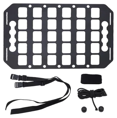 Obrázek produktu pro Ložná plocha nákladního vozu, panel Molle, hliník, 31,8 x 20,1 x 0,2 cm, použití s L-lišty, úložný prostor pro náklad, organizér, držák na nářadí pro limuzíny