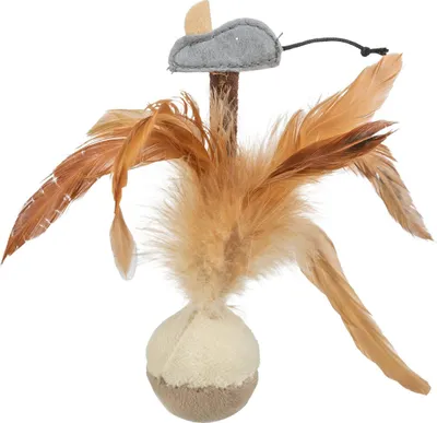 Immagine prodotto di Trixie Steh-auf-Federball mit Maus/Microchip, Plüsch 15 cm