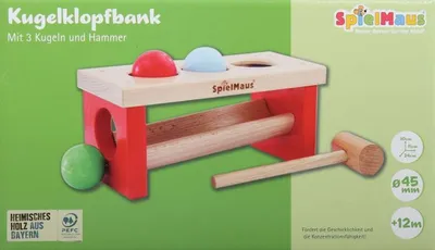 Produktbild von Holz Klopfbank Lernspielzeug 24x11x10cm bunt