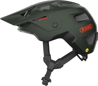 Immagine prodotto di ABUS MTB MoDrop MIPS - robusto casco da bici con protezione dagli impatti per mountain biker - vestibilità personalizzata - unisex - verde scuro, taglia S (51-55 cm)