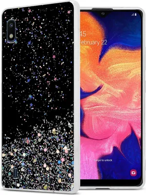 Produktbild von Cadorabo Hülle für Samsung Galaxy A10 / M10 Schutz Hülle in Schwarz Handyhülle TPU Etui Glitter Cover Case Glitzer