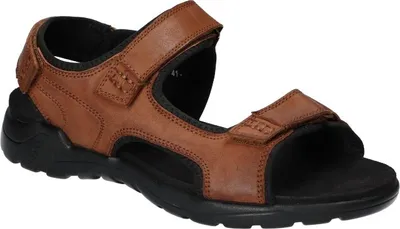 Produktbild von AMERICAN CLUB CY148 Herrensandalen aus Leder, Echtleder Sandalen, Sandalen mit Klettverschluss Braun 45