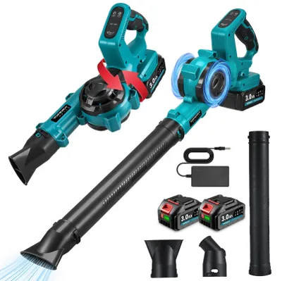 Productafbeelding van Accu Bladblazer - 280 km/u Blaassnelheid - 2 x 3000 mAh Accu - 3 Snelheden