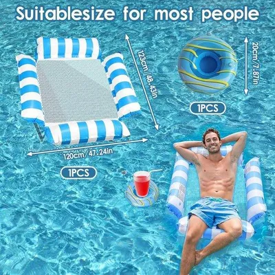 Immagine prodotto di Materasso gonfiabile da piscina con portabevande per adulti e bambini