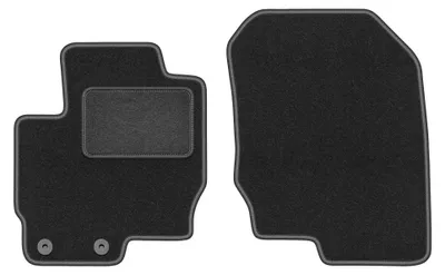 Obrázok produktu pre Predné velúrové koberce pre: Mitsubishi Colt VII 2008-2012 (hatchback) – 2 ks, grafitové, na mieru – Wielganizator LUX