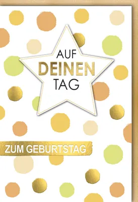 Produktbild von Geburtstag - Glückwunschkarte im Format 11,5 x 17 cm mit Umschlag