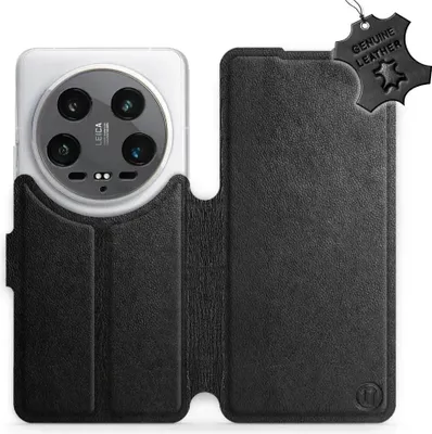 Produktbild von Echtleder Handyhülle für Xiaomi 14 Ultra, Mobiwear Leather, Schwarz