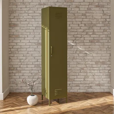 Produktbild von Schrank mit 1 Tür aus Metall olivgrün