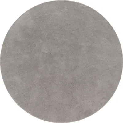 Produktbild von Moderner Wohnzimmer Teppich Kurzflor Waschbar Weich Felloptik Anti-Rutsch Grösse 80 cm Rund