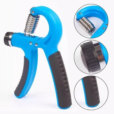 Produktbild von Ibenzoa® Handtrainingsset – verstellbarer Grifftrainer 5–60 kg, Fingerstretchband, Stressball, Unterarmtrainer, rutschfeste Silikon-Oberfläche, waschbare Tragetasche