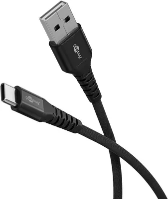 Obrázok produktu pre Goobay 74525, 0,5 m, USB C, USB A, USB 2.0, 0,48 Gbit/s, Čierna