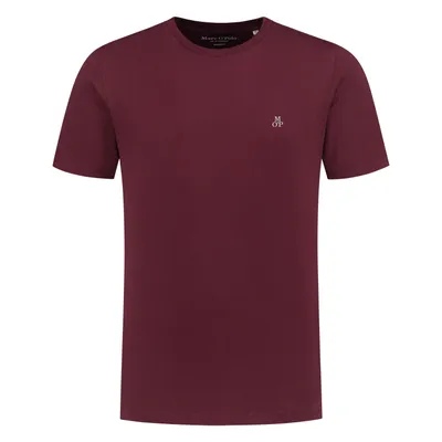 Produktbild von Marc O'Polo Herren T-Shirt aus Baumwolle Bordeauxrot Regular Fit Rundhals